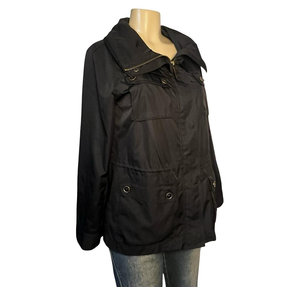 Lauren Ralph Lauren Jacket Womens Medium Equestrian Buttons Hooded Parka Coat